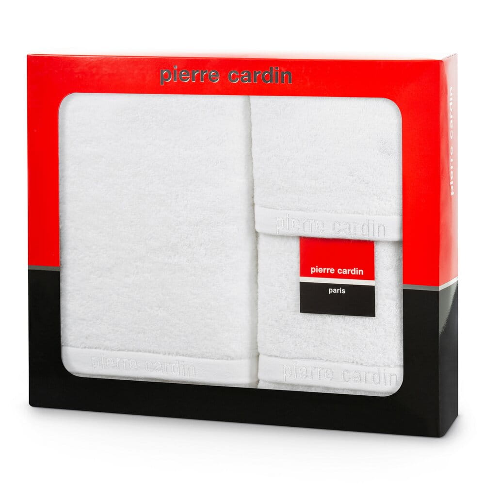 KOMPLET RĘCZNIKÓW 3 SZT EVI 40 X 34 X 9 CM BIAŁY