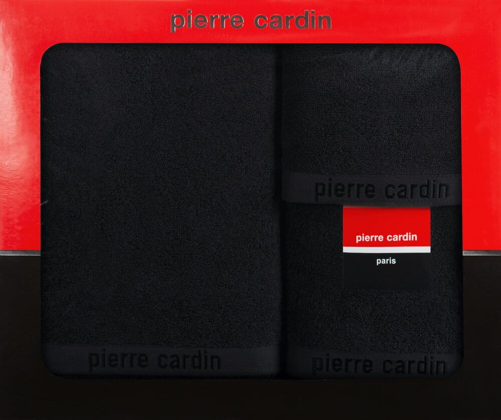 KOMPLET RĘCZNIKÓW 3 SZT EVI 40 X 34 X 9 CM CZARNY