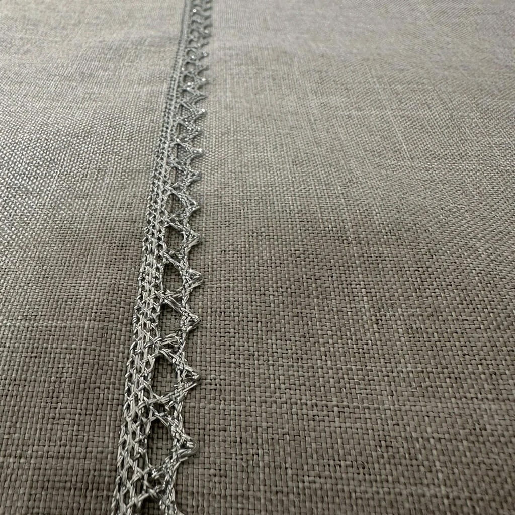Elegancki bieżnik 40x140 cm szary z gipiurą silver