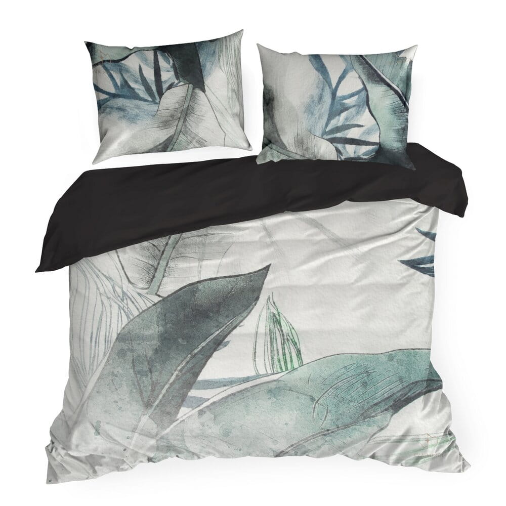 Pościel 160x200 cm z bawełny jasnoszara z designerskim wzorem ARTIST Eva Minge