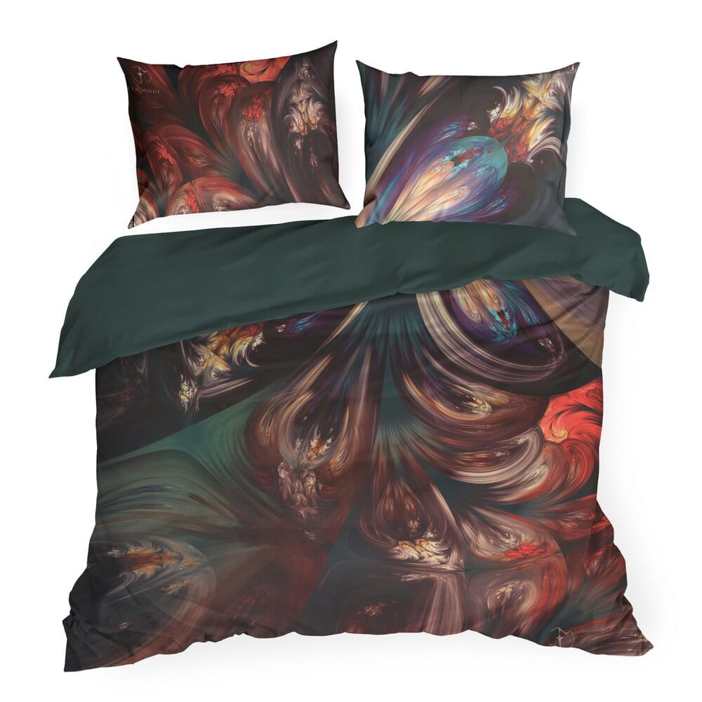 Pościel 160x200 cm z bawełny czarna z designerskim wzorem ASTRAL Eva Minge