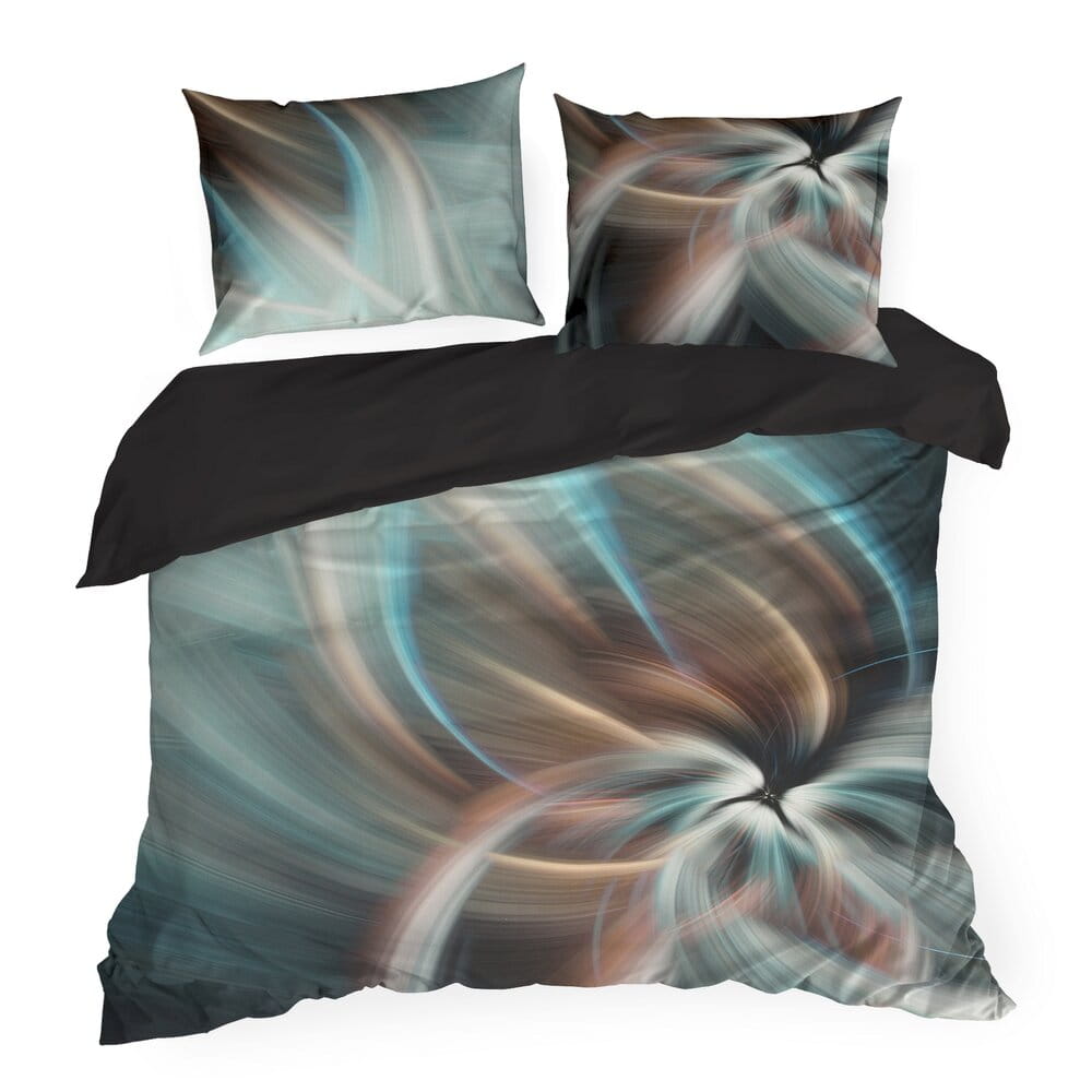 Pościel 160x200 cm z bawełny stalowa z designerskim wzorem PRISMA Eva Minge