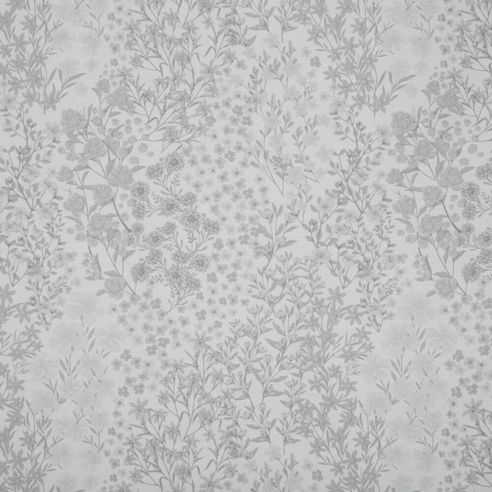 Pościel bawełnianaszara z delikatnym wzorem roślinnym SPRING 59 140x200 cm