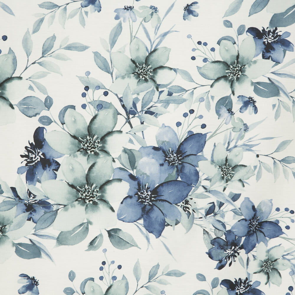 Pościel bawełniana biała z wzorem kwiatowym SPRING 54  140x200 cm