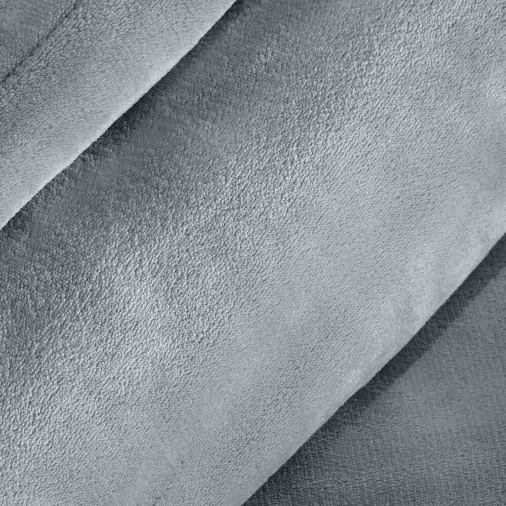 Pościel gładka 220x200 cm z polaru kolor srebrny FLANO