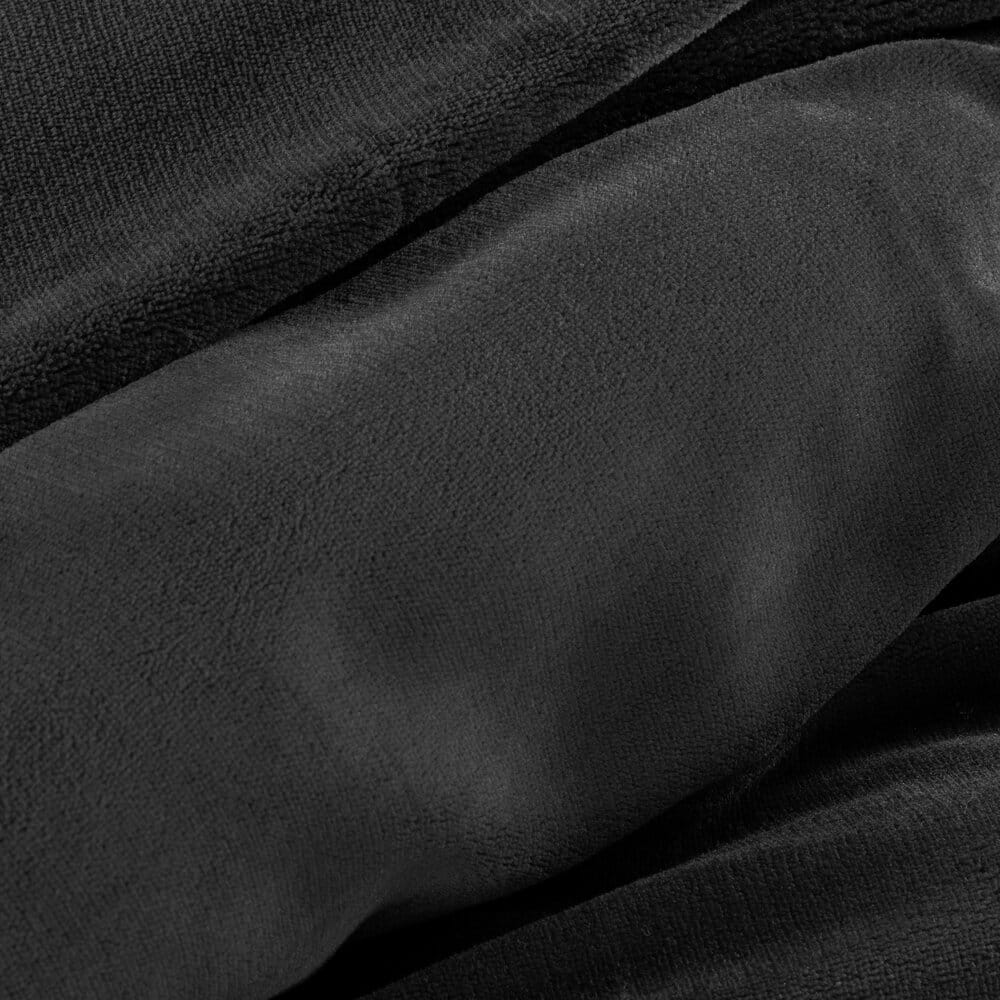 Pościel gładka 140x200 cm z polaru kolor czarny FLANO