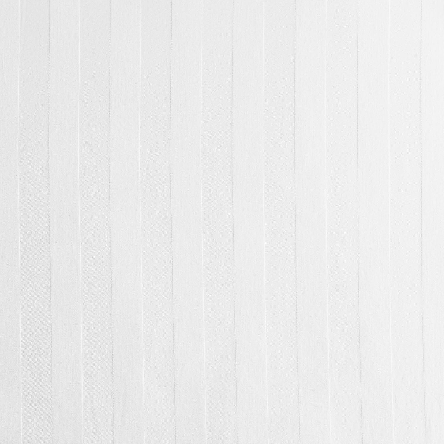 Pościel bawełniana 140x200 cm biała w delikatne białe paski