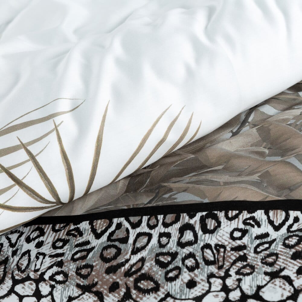 Pościel bawełniana szara z nowoczesnym wzorem EVA 17  160x220 cm