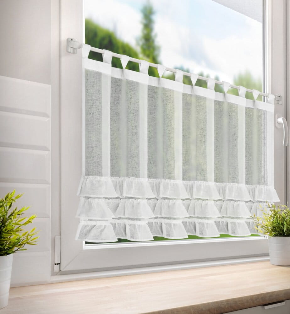 FIRANA GOTOWA LILIAN 2 NA SZELKACH 150 X 70 CM BIAŁY