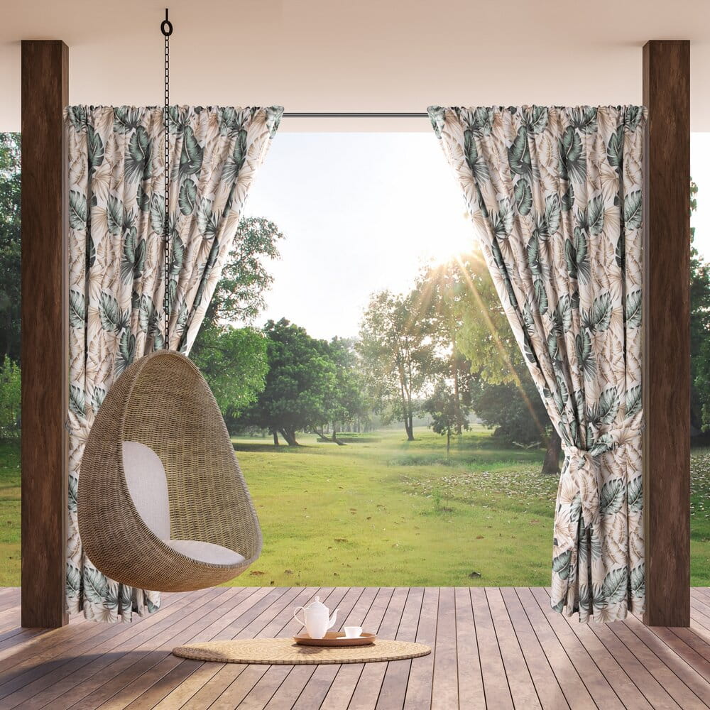 ZASŁONA GOTOWA GARDEN 7 NA TAŚMIE 155 X 200 CM BEŻOWY
