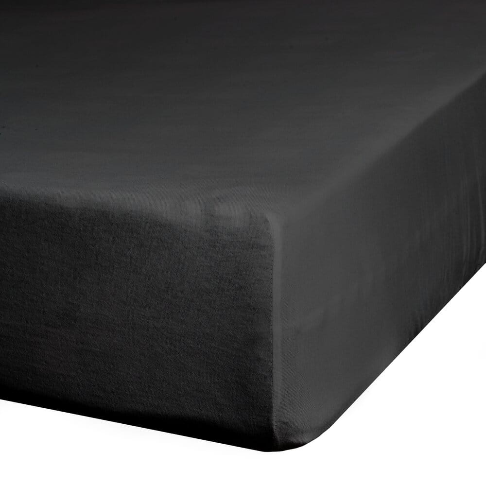 PRZEŚCIERADŁO Z GUMKĄ JERSEY D91 160 X 200 X 30 CM CZARNY