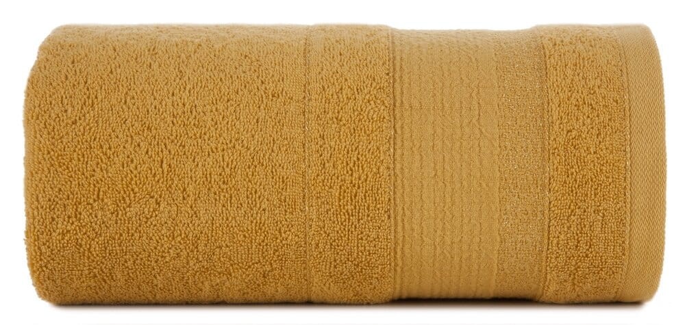 Ręcznik do rąk 30x50 cm bawełniany kolor musztardowy w pasy APRIL - obrazek 2