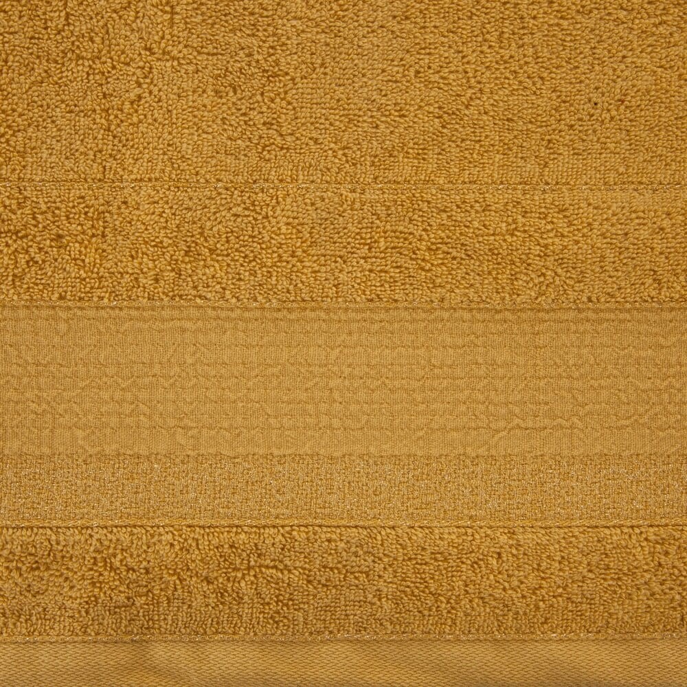 Ręcznik do rąk 30x50 cm bawełniany kolor musztardowy w pasy APRIL - obrazek 3