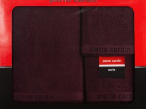Zestaw ręczników bawełnianych na prezent 3 szt kolor burgundowy EVI Pierre Cardin