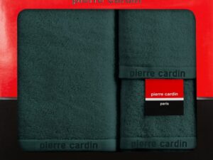 Zestaw ręczników bawełnianych na prezent 3 szt kolor butelkowy zielony EVI Pierre Cardin