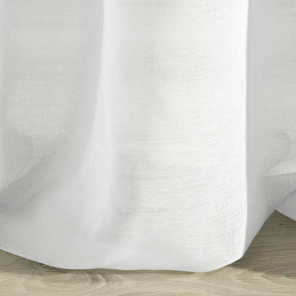 Firana ESIM z gładkiej etaminy 140x250 cm biała na przelotkach - obrazek 4