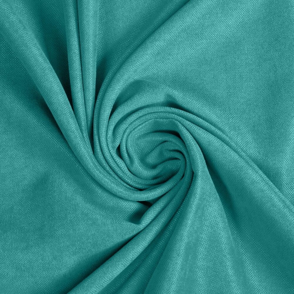 Zasłona ADA z turkusowej tkaniny o zamszowym chwycie na przelotkach 140 x 250 cm - obrazek 7