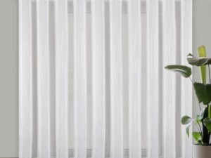 Firana MISSY z szyfonu z szampańskim nadrukiem 300x250 cm przelotki