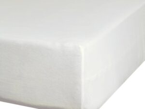 Prześcieradło jersey z gumką 160x200 cm z bawełny kremowe 125 g/m2
