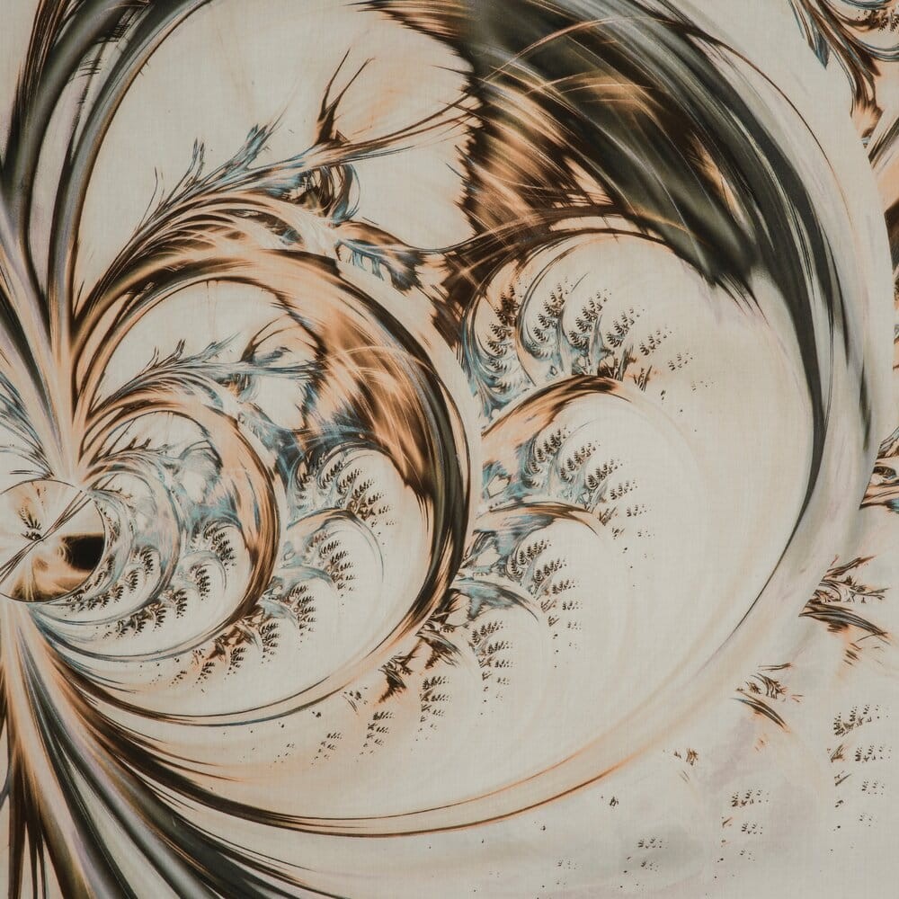 Pościel 160x200 cm z bawełny kremowa z miętowym z designerskim wzorem NOYA - obrazek 3